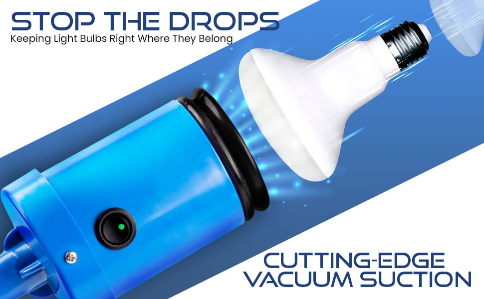 Suction close-up: Vacuum-operated light bulb changer suction grip
